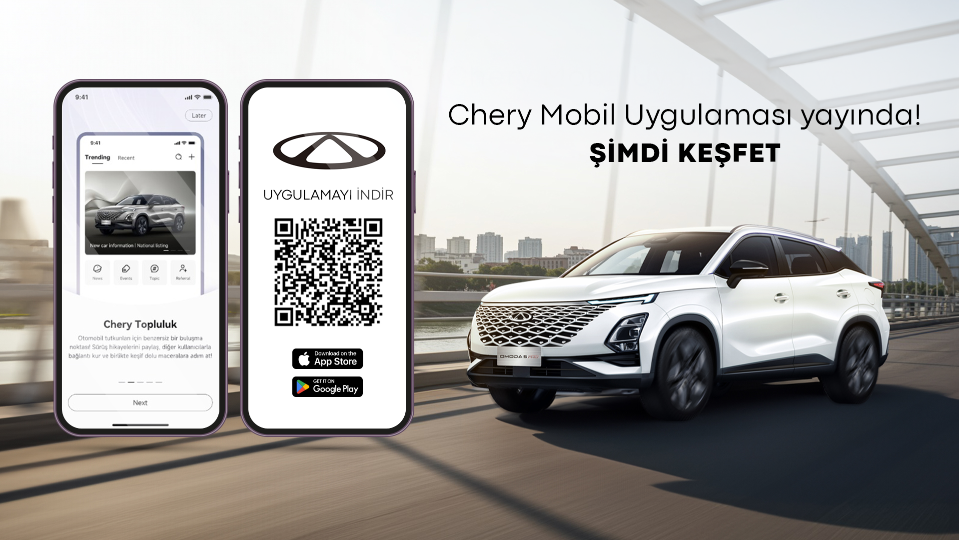 Chery Türkiye mobil uygulaması kullanımda